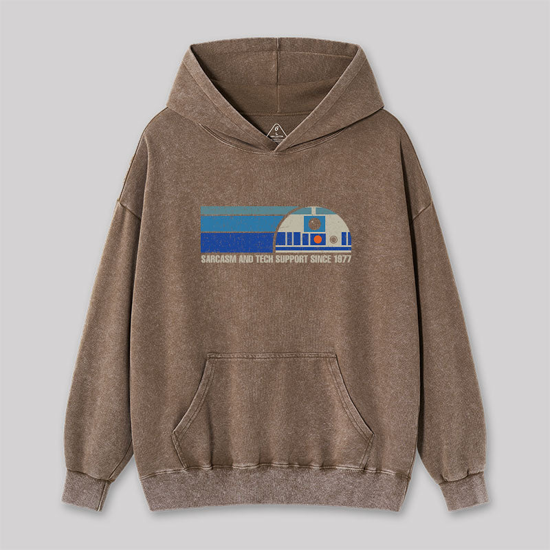 Providing Sarcasm and Tech Support Since 1977 Washed Hoodie