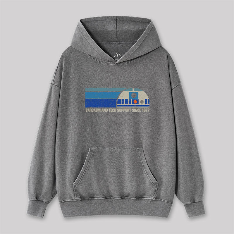 Providing Sarcasm and Tech Support Since 1977 Washed Hoodie