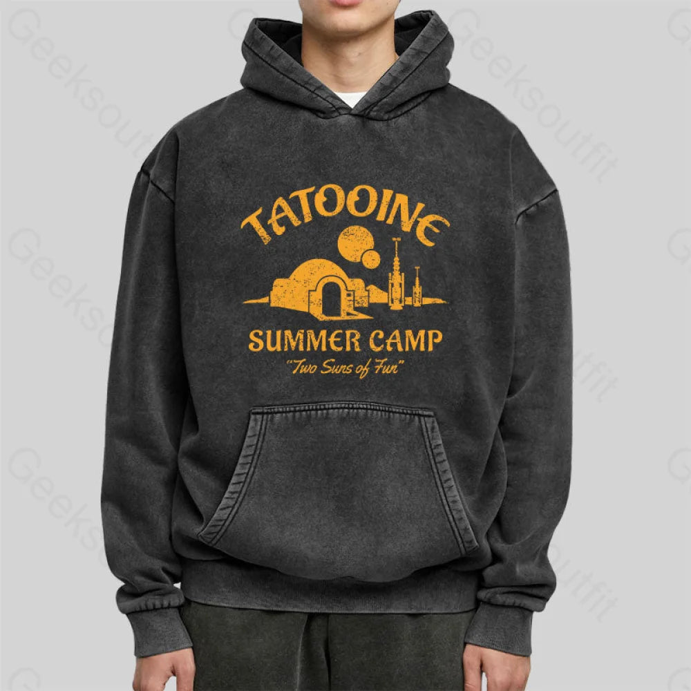 Two Suns of Fun Washed Hoodie